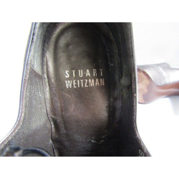 Stuart Weitzman Womens Metalic Brown Lace Up Booties Heels Retail $285 Size 6 - Picture 7 of 9